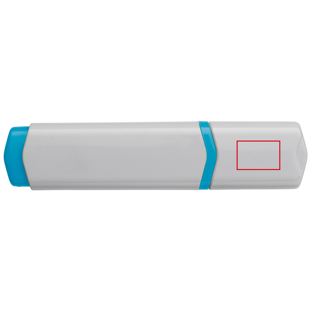 tekstmarker blauw op de kap