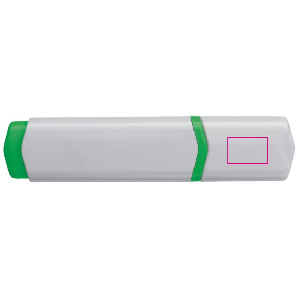 tekstmarker groen op de kap