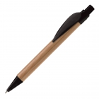 Bamboo pen with plastic leafclip