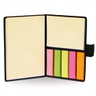 Notebook + sticky notes