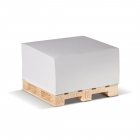 Cube papier sur palette bois 10x10x5cm