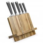 Support livre de cuisine avec 5 couteaux