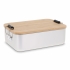 Lunch box aluminium with bamboo lid