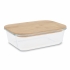 Szklany lunchbox z bambusową pokrywką