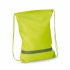 Mochila de poliester con banda reflectante y cordones ajustables