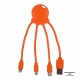LT41005 - 2087 | Xoopar Eco Octopus GRS Charging cable - Oranje