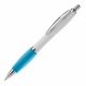 LT80432 - Stylo bille Hawaï blanc - Blanc / Bleu clair