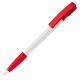 LT80801 - Kugelschreiber Nash Hardcolour mit Gummigriff - Weiss / Rot