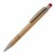 LT87282 - Balpen bamboe en tarwestro met stylus - Beige / Rood