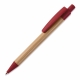 LT87284 - Ball pen bamboe met tarwestro - Donker Rood