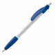 LT87622 - Cosmo ball pen rubber grip HC - White / Royal blue