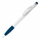 LT87695 - Balpen Cosmo stylus hardcolour - Wit / Donker Blauw