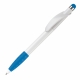 LT87695 - Penna a sfera Cosmo Stylus Grip - Bianco / blu luce