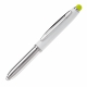 LT87794 - Długopis Stylus Shine+rysik - biało / jasnozielony
