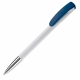 LT87954 - Bolígrafo Deniro opaco punta de Metal - Blanco / azul oscuro