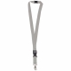 LT90879 - Polyester lanyard 20mm with buckle and hook - Cool Gray C