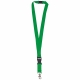 LT90879 - Polyester lanyard 20mm with buckle and hook - Green 348C