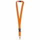 LT90879 - Polyester lanyard 20mm with buckle and hook - Orange 021C