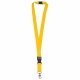 LT90879 - Polyester lanyard 20mm with buckle and hook - Yellow 012C