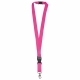 LT90879 - Polyester lanyard 20mm with buckle and hook - Fluor-pink