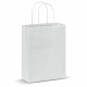 LT91622 - Bolsa de papel con asas retorcidas 90g/m² 18x8x22cm - Blanco