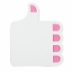 LT91824 - Zelfklevende memoblaadjes Thumbs-up - Wit / Donker roze