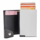 LT92190 - RFID kaarthouder met leerlook hoes - Zwart / Zilver