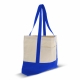 LT95247 - Torba plażowa płótno bawełniane OEKO-TEX® 280g/m² 42x10x30cm - niebieski