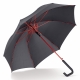 LT97109 - Automatycznie otwierana parasolka laska 23'' - czarno / czerwony