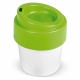 LT98707 - Coffee cup Hot-but-cool with lid 240ml - White / Light green