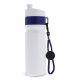 LT98736 - Botella deportiva con borde y cordón 750ml - Blanco / azul oscuro