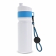 LT98736 - Sports bottle with edge and cord 750ml - White / Light Blue