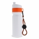 LT98736 - Botella deportiva con borde y cordón 750ml - White / Orange