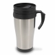 LT98759 - Double walled coffee mug metal 350ml - Silver
