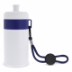 LT98785 - Sports bottle with edge and cord 500ml - White / Dark Blue