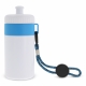 LT98785 - Sports bottle with edge and cord 500ml - White / Light Blue