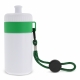 LT98785 - Sports bottle with edge and cord 500ml - White / Green