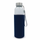 LT98822 - Water bottle glass with sleeve 500ml - Transparent Dark Blue