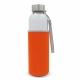 LT98822 - Water bottle glass with sleeve 500ml - Transparent Orange