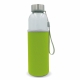 LT98822 - Vattenflaska i glas med sleeve 500ml - Transparent ljusgrön