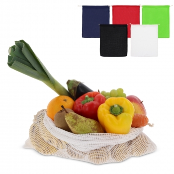 Herbruikbaar groente & fruit zakje OEKO-TEX® katoen 40x45cm